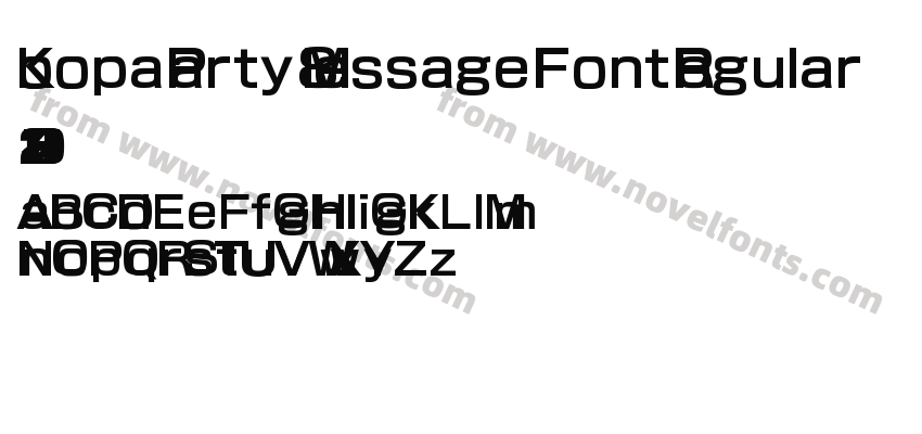Koopa Party 8 Message Font RegularPreview