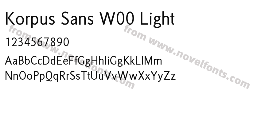 Korpus Sans W00 LightPreview