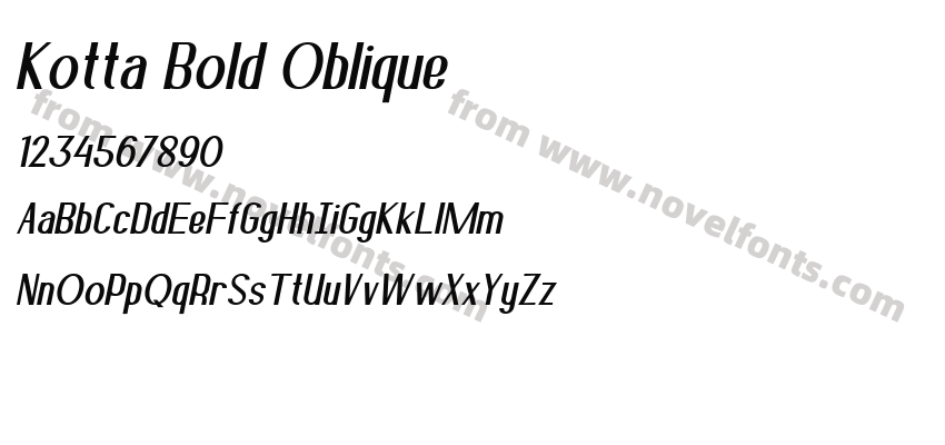 Kotta Bold ObliquePreview