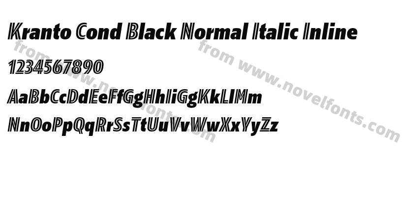 Kranto Cond Black Normal Italic InlinePreview