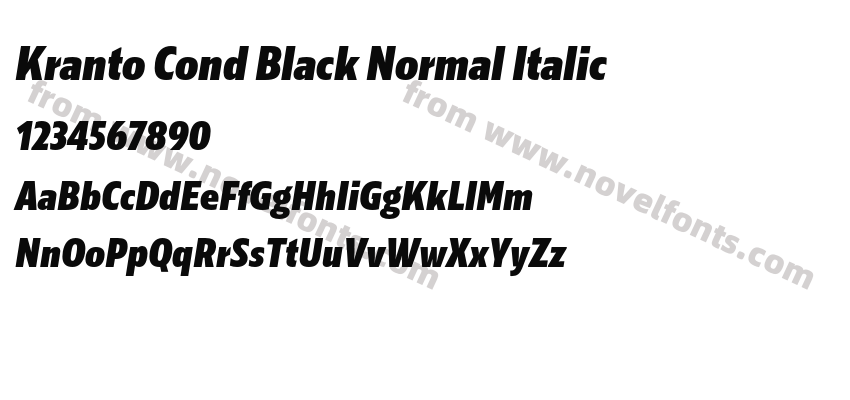 Kranto Cond Black Normal ItalicPreview