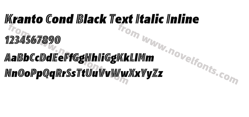 Kranto Cond Black Text Italic InlinePreview
