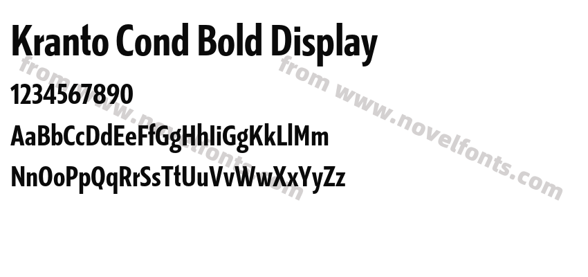 Kranto Cond Bold DisplayPreview