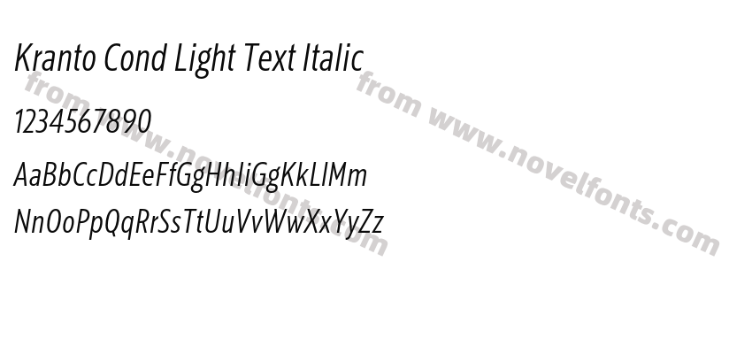 Kranto Cond Light Text ItalicPreview