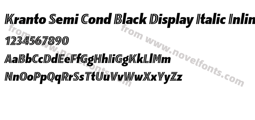 Kranto Semi Cond Black Display Italic InlinePreview