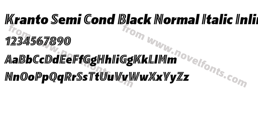 Kranto Semi Cond Black Normal Italic InlinePreview