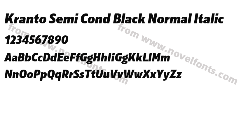 Kranto Semi Cond Black Normal ItalicPreview