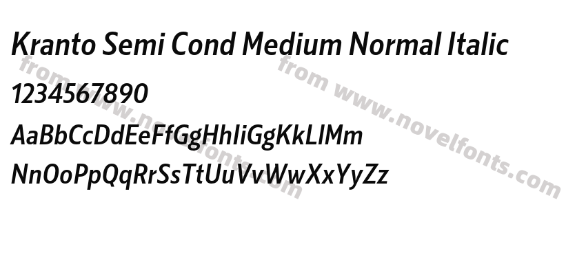 Kranto Semi Cond Medium Normal ItalicPreview