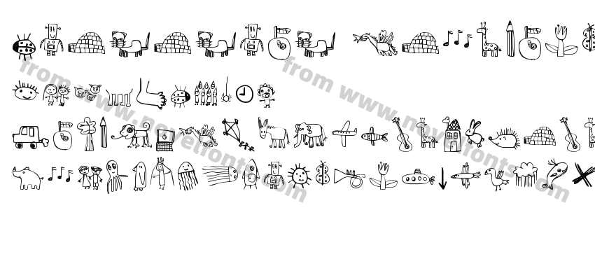 Krikikrak Dingbats RegularPreview
