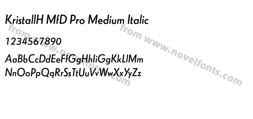 KristallH MfD Pro Medium ItalicPreview