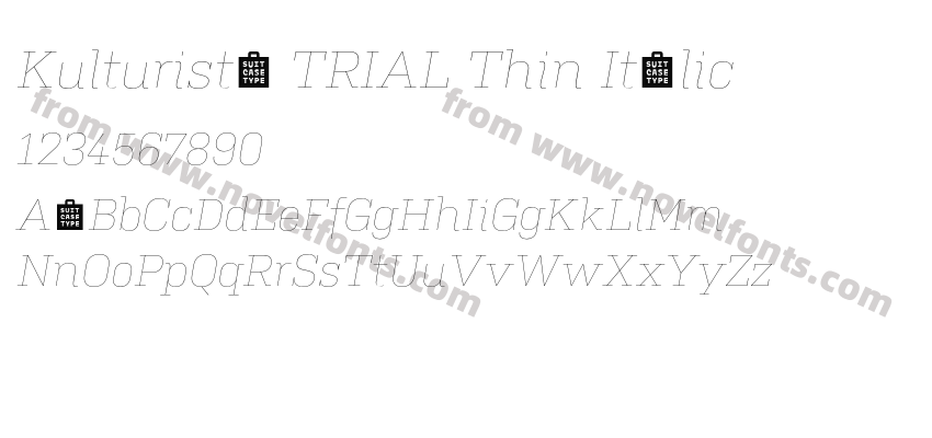 Kulturista TRIAL Thin ItalicPreview