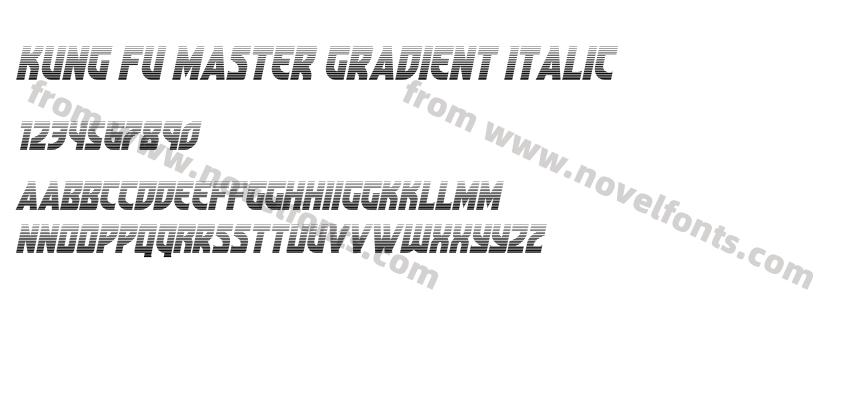 Kung Fu Master Gradient ItalicPreview