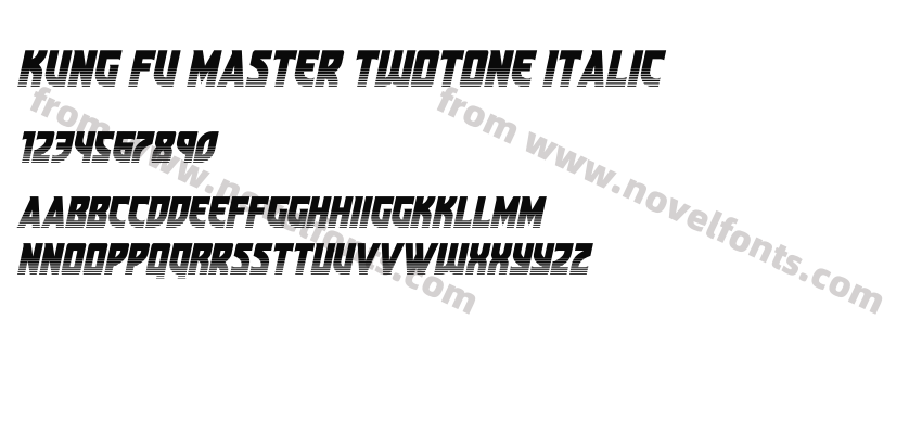 Kung Fu Master Twotone ItalicPreview