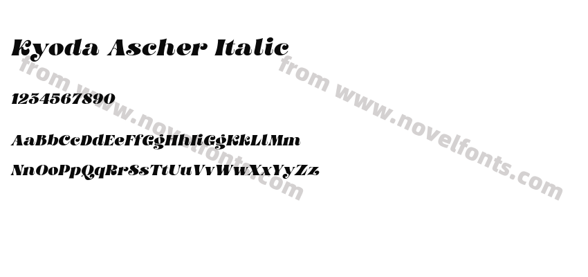 Kyoda Ascher ItalicPreview