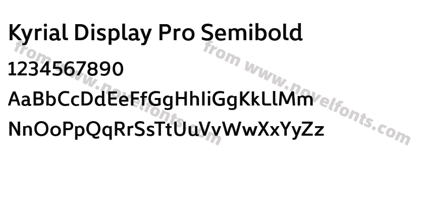 Kyrial Display Pro SemiboldPreview