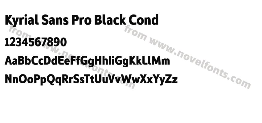 Kyrial Sans Pro Black CondPreview