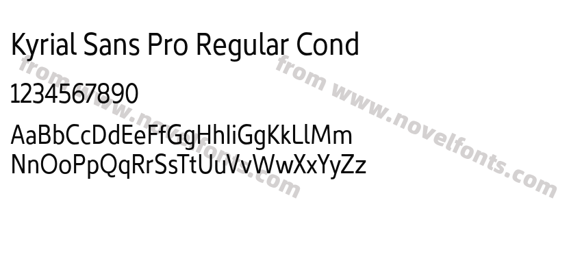 Kyrial Sans Pro Regular CondPreview