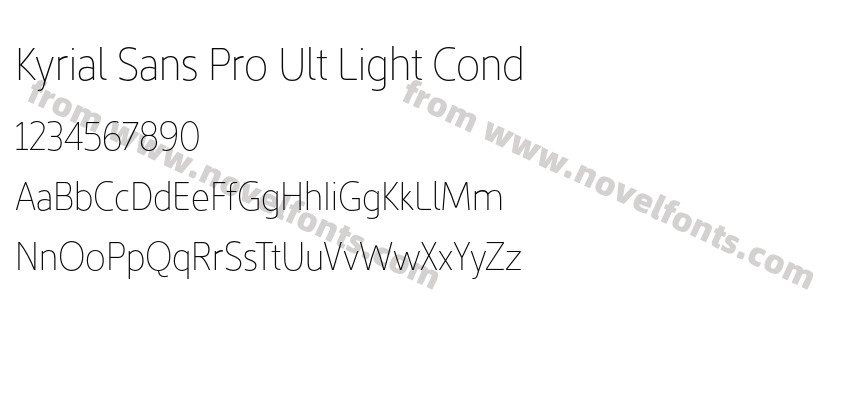 Kyrial Sans Pro Ult Light CondPreview