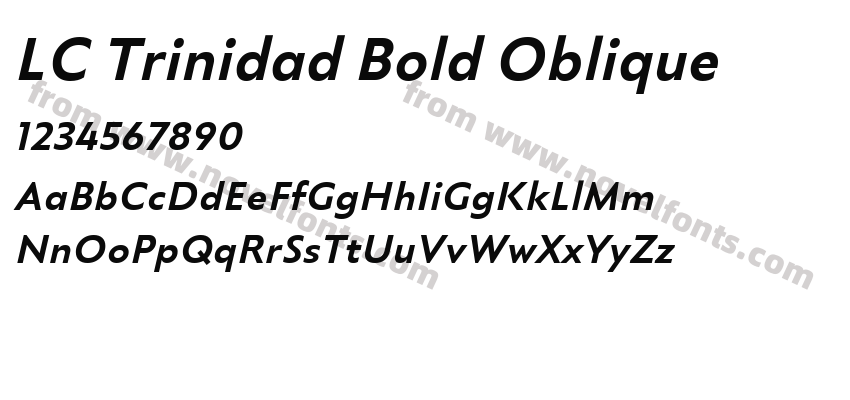 LC Trinidad Bold ObliquePreview