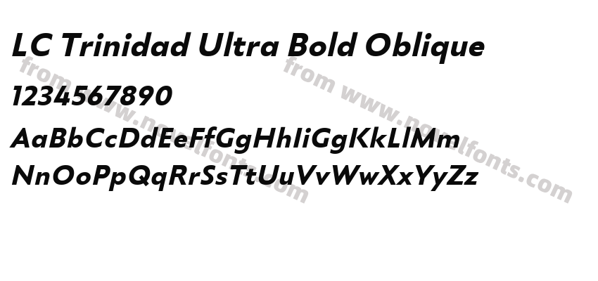 LC Trinidad Ultra Bold ObliquePreview