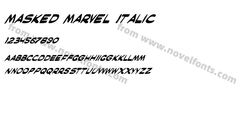 Masked Marvel ItalicPreview