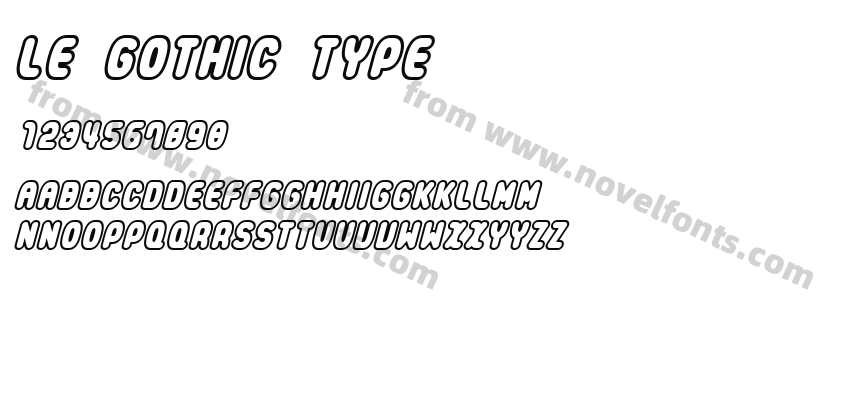 LE Gothic TypePreview