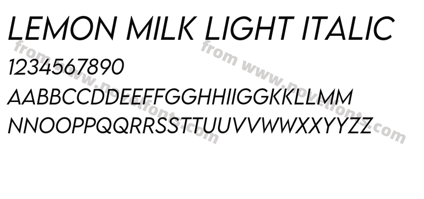 LEMON MILK Light ItalicPreview