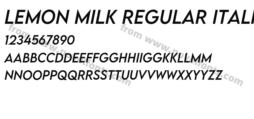 LEMON MILK Regular ItalicPreview