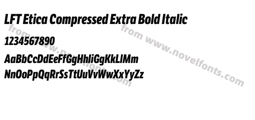 LFT Etica Compressed Extra Bold ItalicPreview
