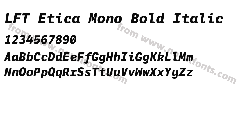 LFT Etica Mono Bold ItalicPreview