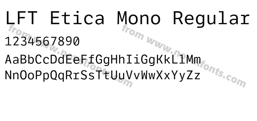 LFT Etica Mono RegularPreview