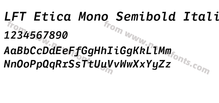 LFT Etica Mono Semibold ItalicPreview