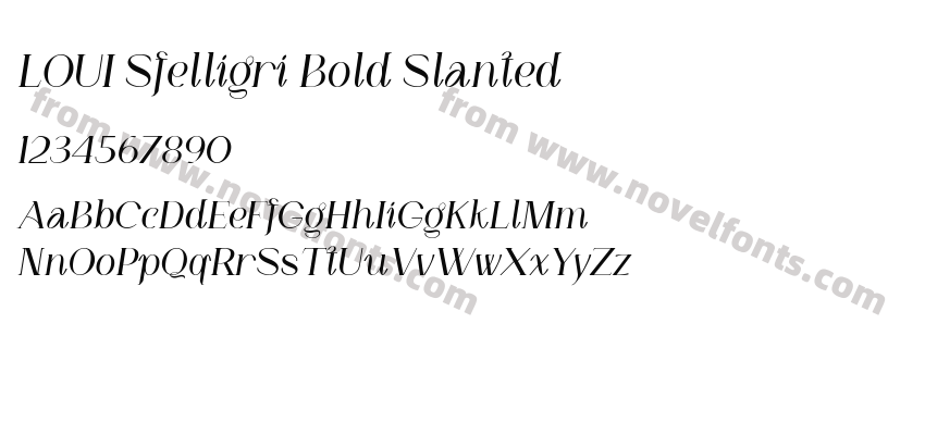 LOUI Sfelligri Bold SlantedPreview