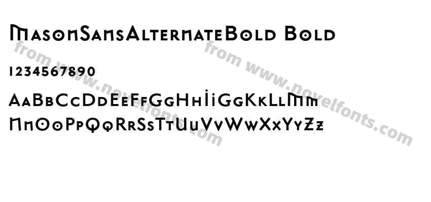 MasonSansAlternateBold BoldPreview