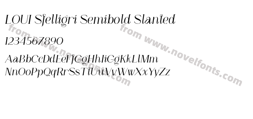 LOUI Sfelligri Semibold SlantedPreview