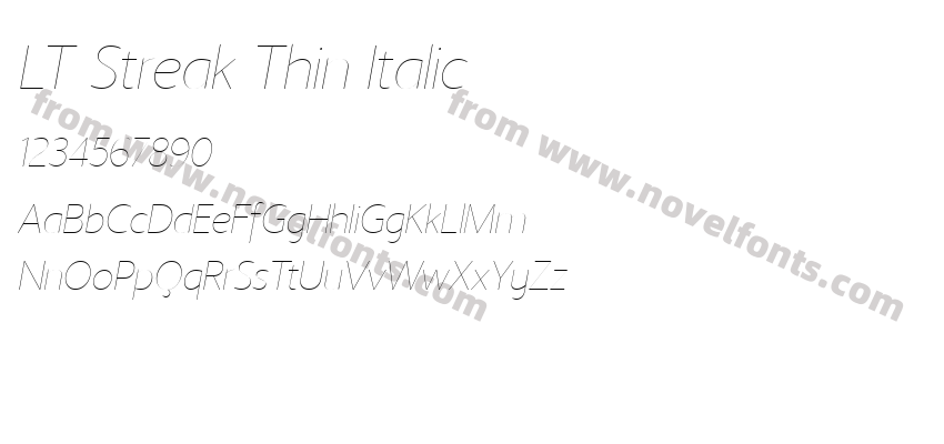 LT Streak Thin ItalicPreview