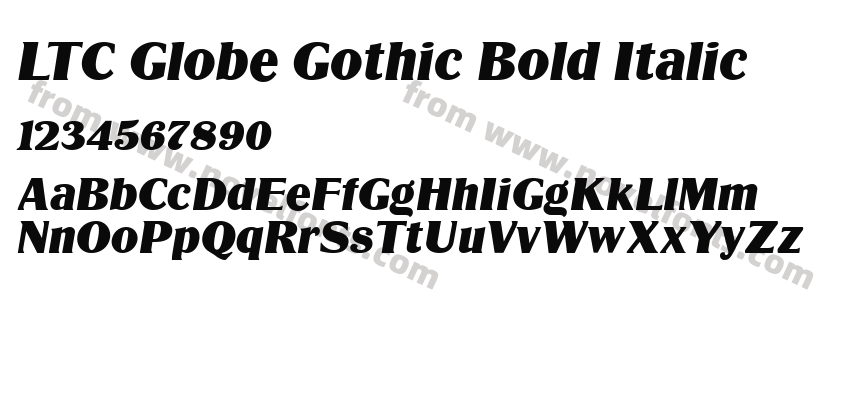 LTC Globe Gothic Bold ItalicPreview