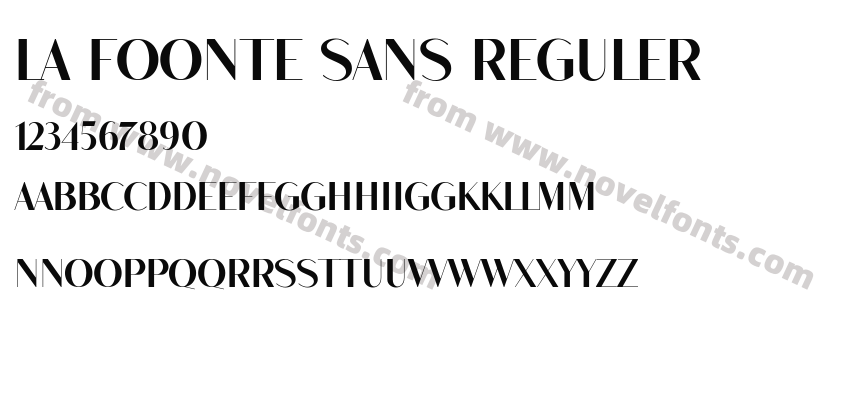 La Foonte Sans regulerPreview