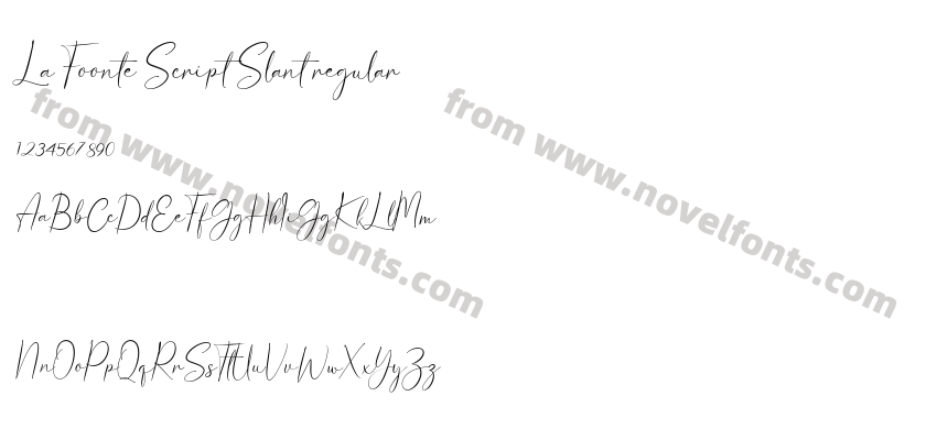 La Foonte Script Slant regularPreview