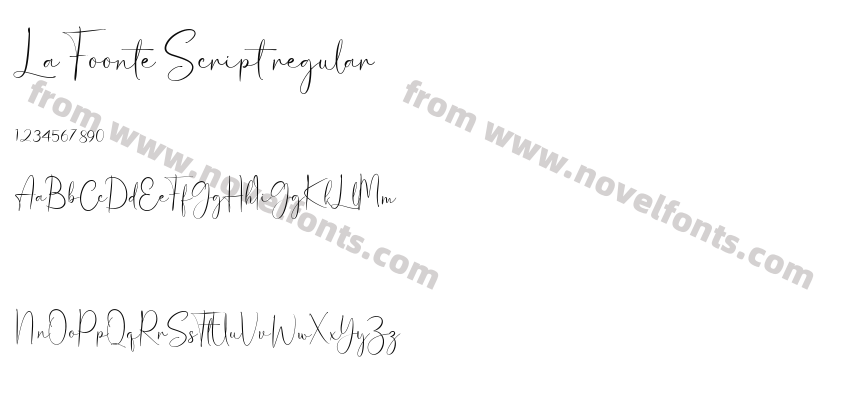 La Foonte Script regularPreview