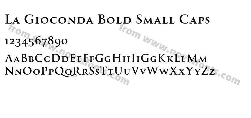La Gioconda Bold Small CapsPreview
