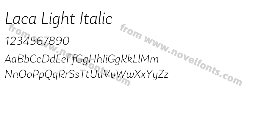 Laca Light ItalicPreview