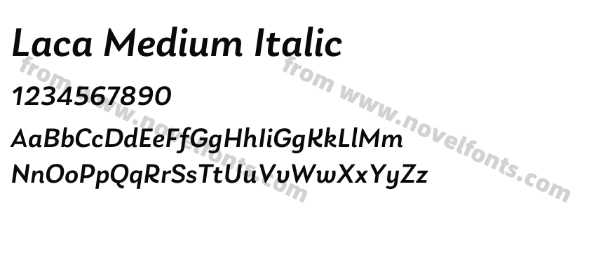 Laca Medium ItalicPreview