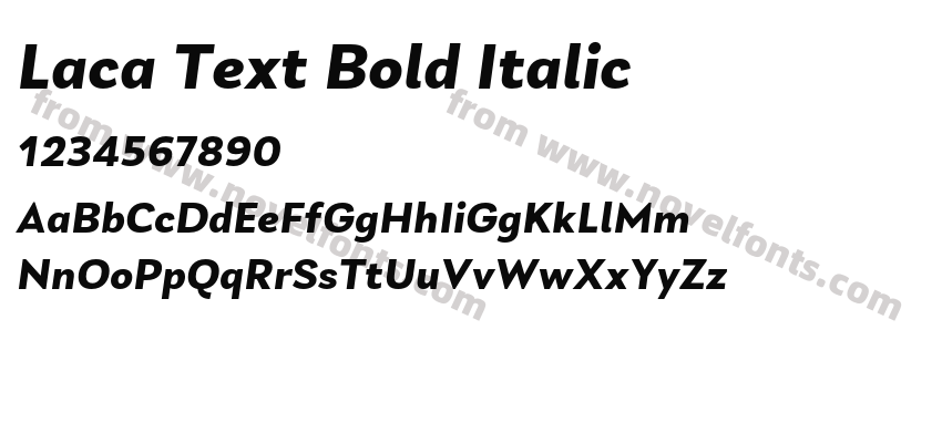 Laca Text Bold ItalicPreview