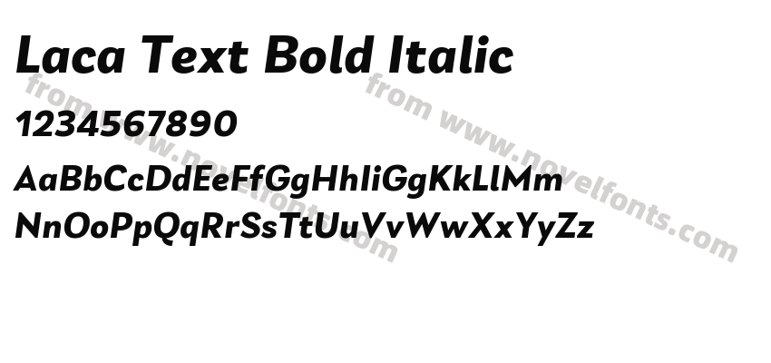 Laca Text Bold ItalicPreview