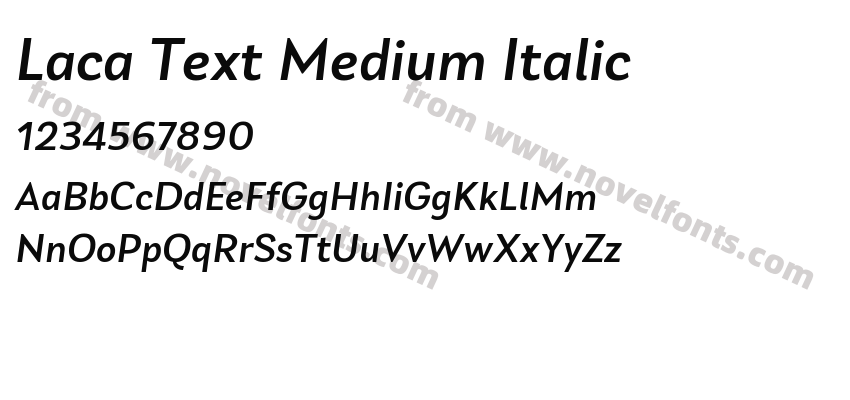 Laca Text Medium ItalicPreview