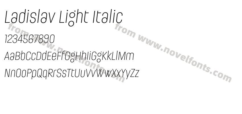 Ladislav Light ItalicPreview