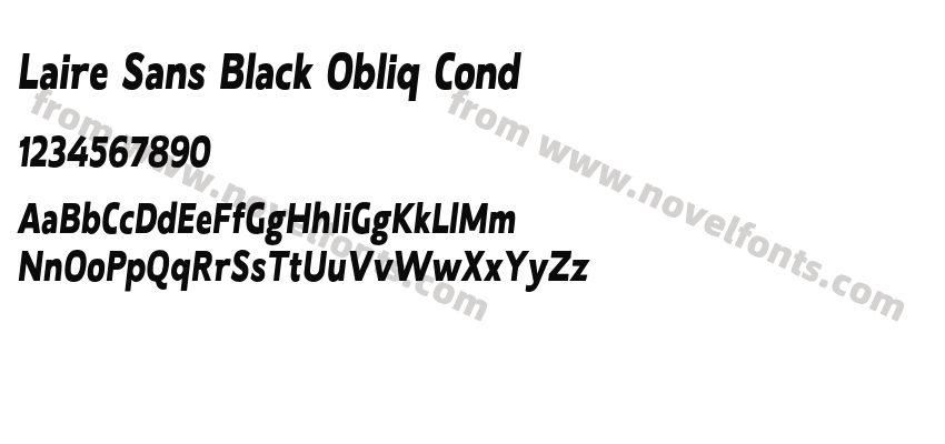 Laire Sans Black Obliq CondPreview