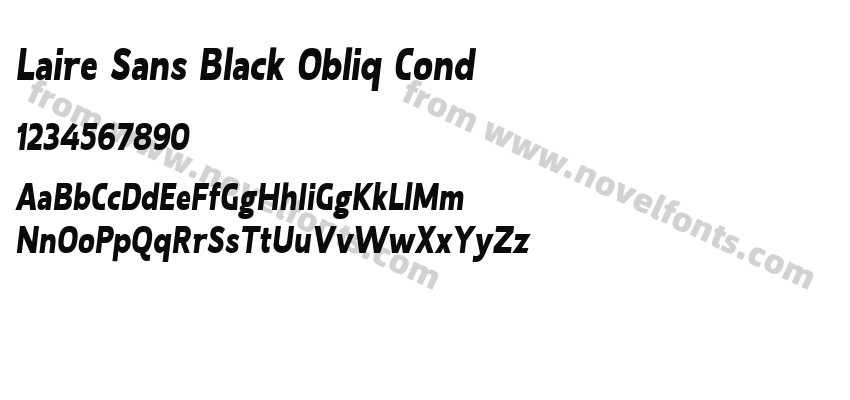 Laire Sans Black Obliq CondPreview