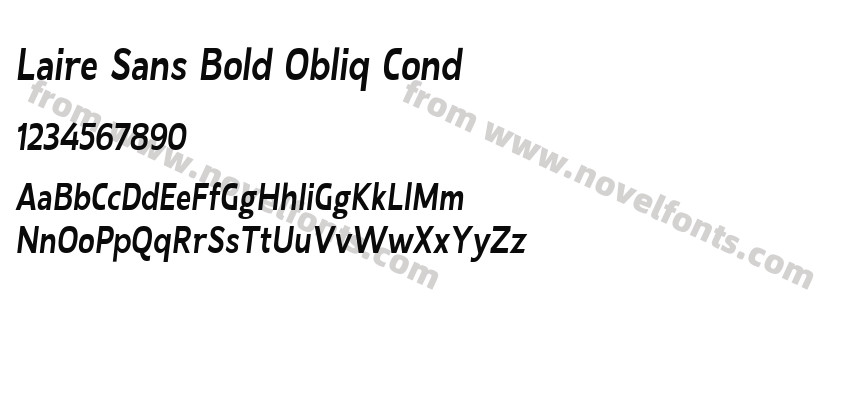 Laire Sans Bold Obliq CondPreview